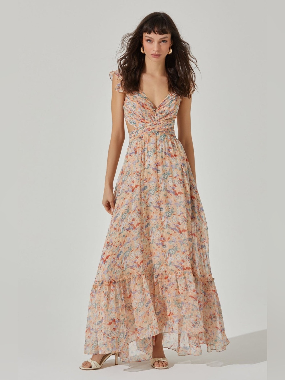 NWT ASTR THE LABEL Primrose Floral Strappy Back Maxi Dress